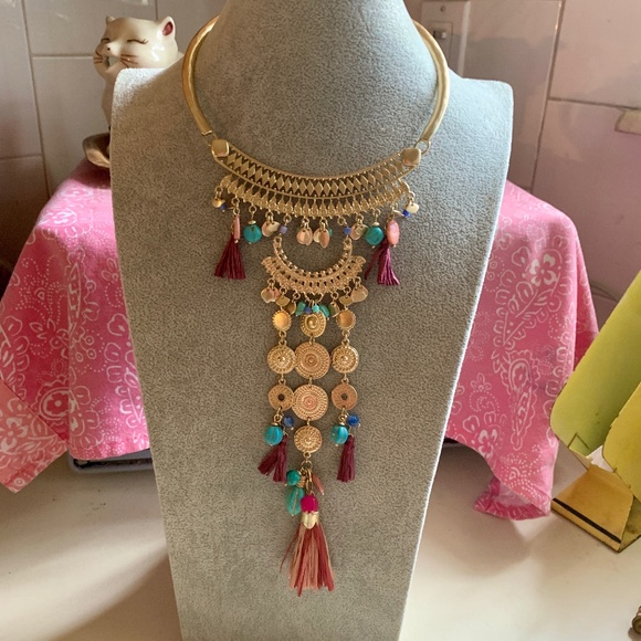 Chicos BOHO Multi Color Tribal Belly Dancer Necklace - Picture 10 of 10